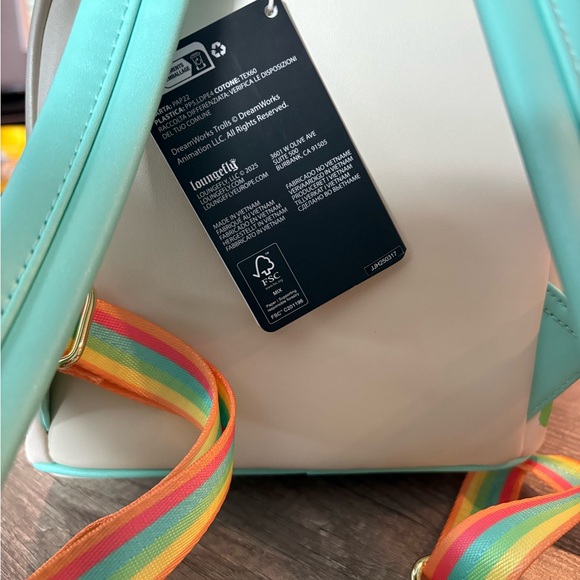 Loungefly Trolls Backpack - Green, Yellow, Blue - Picture 3 of 6